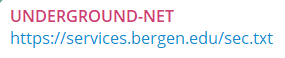 UNDERGROUND-NET targets the website of Bergen Community College
