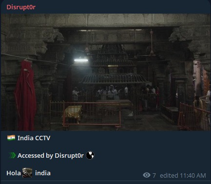 Alleged unauthorized access to multiple cctv cameras in India