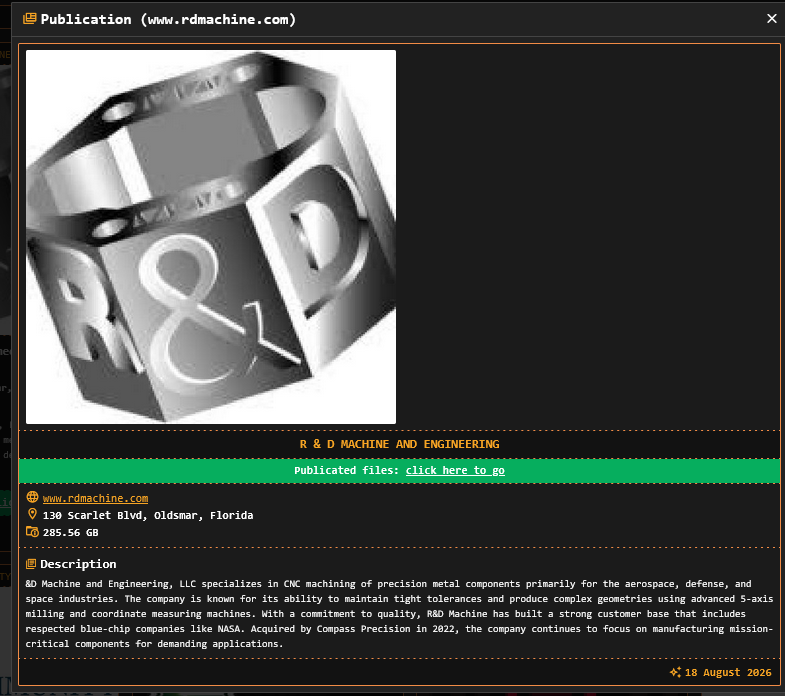 R&D Machine, LLC Falls Victim to DragonForce Ransomware