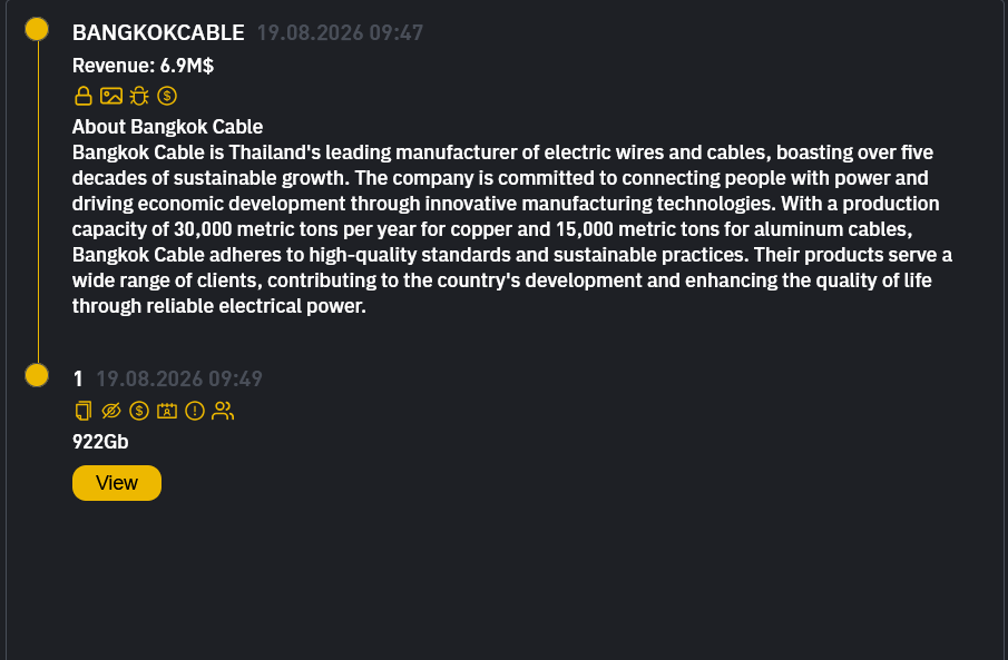 Bangkok Cable Co., Ltd. Falls Victim to INC Ransom Ransomware