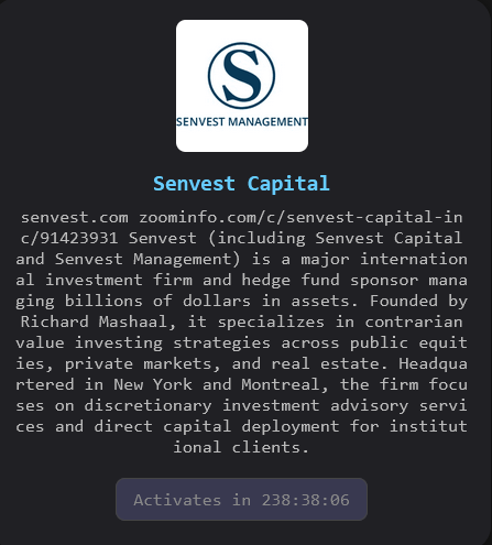 Senvest Management, LLC Falls Victim to The Gentlemen Ransomware