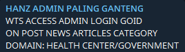 Alleged unauthorized WTS access to Indonesian Government