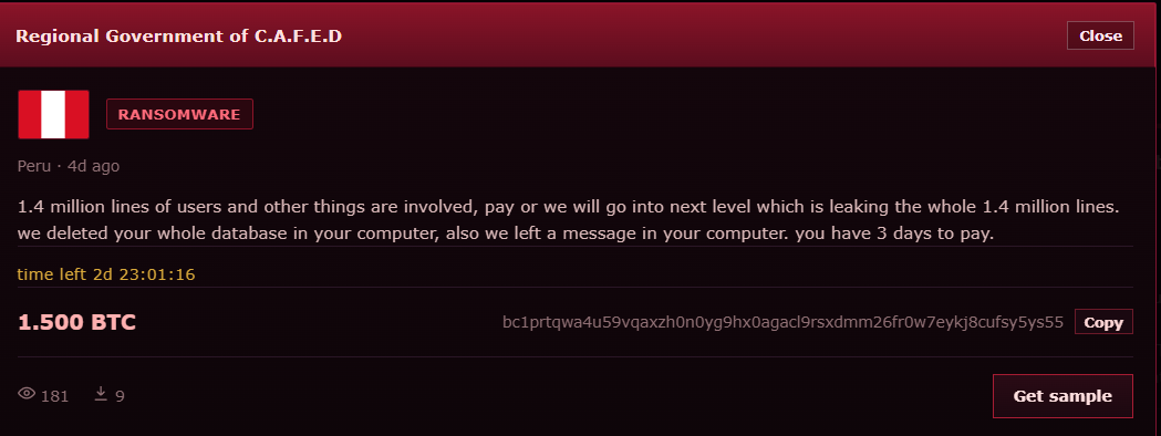 Comité de Administración del Fondo Educativo del Callao Falls Victim to FEMBOY Ransomware