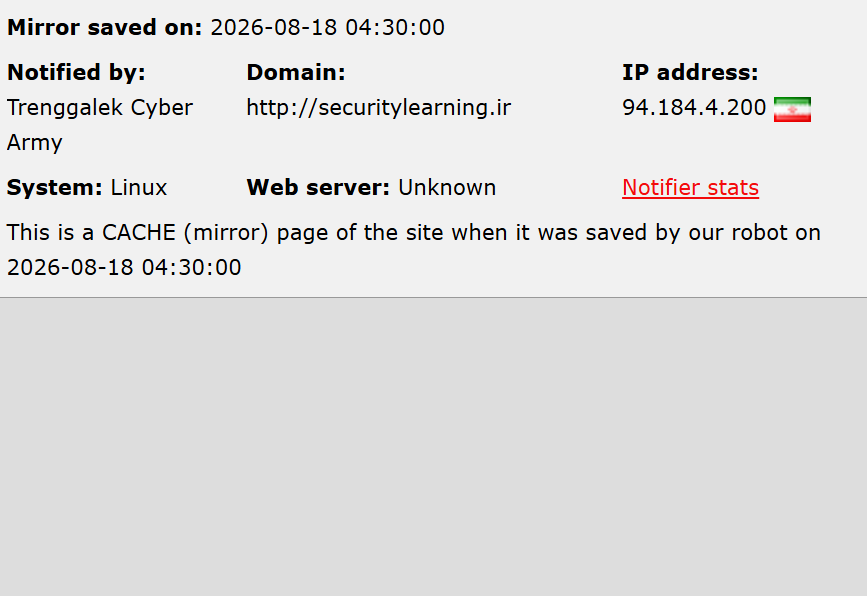 Trenggalek Cyber Army targets multiple websites in IRAN