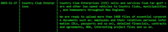 Country Club Enterprises LLC成为Akira勒索软件的受害者
