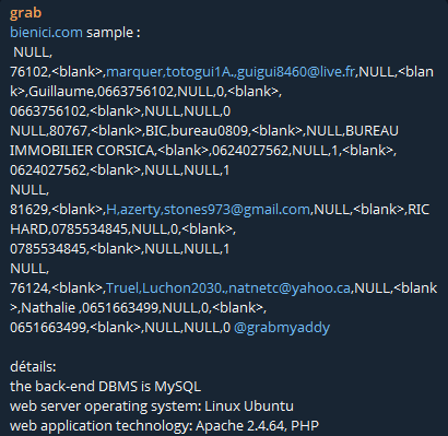 Alleged data leak of Bien’ici