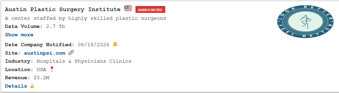 Austin Plastic Surgery Institute Falls Victim to Pear Ransomware