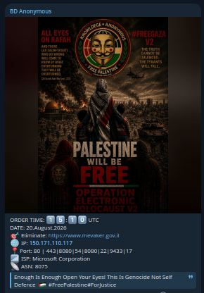 BD Anonymous targets the website of Office of the State Comptroller and Ombudsman of Israel