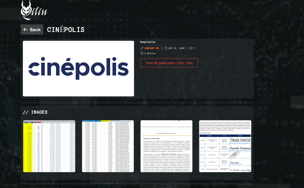 Cinépolis Falls Victim to Qilin Ransomware