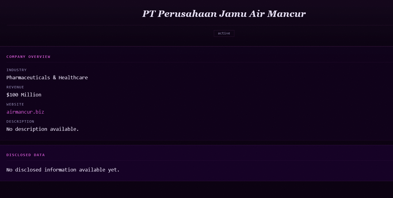 PT Jamu Air Mancur Falls Victim to CoinbaseCartel Ransomware