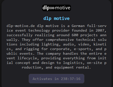 dlp motive GmbH Falls Victim to The Gentlemen Ransomware
