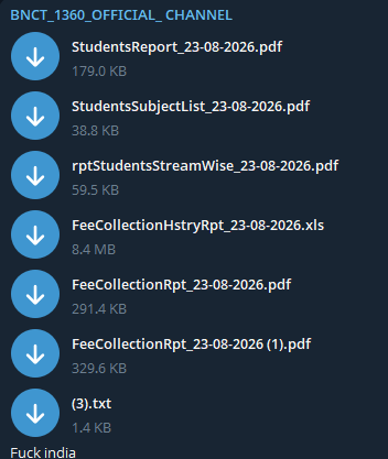 Alleged leak of data from an unidentified educational site in India