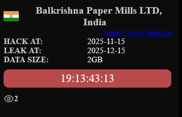 Balkrishna Paper Mills Limited成为NightSpire勒索软件的受害者