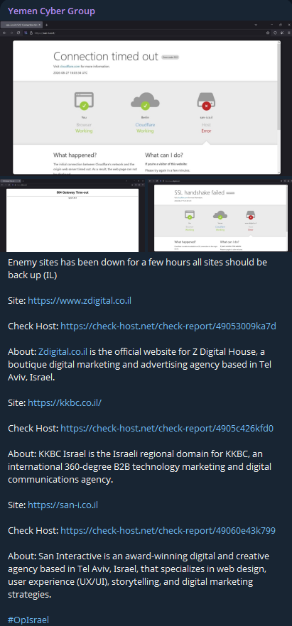 YEMEN CYBER GROUP targets the website of San Interactive