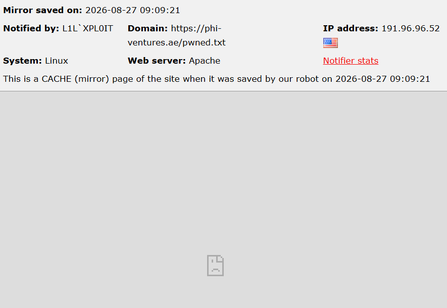 L1L’XPLOIT targets the website of Phi Ventures