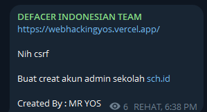 DEFACER INDONESIA瞄准Vercel Inc.网站
