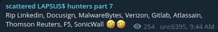 分散的LAPSUS$猎人7.0声称瞄准SonicWall