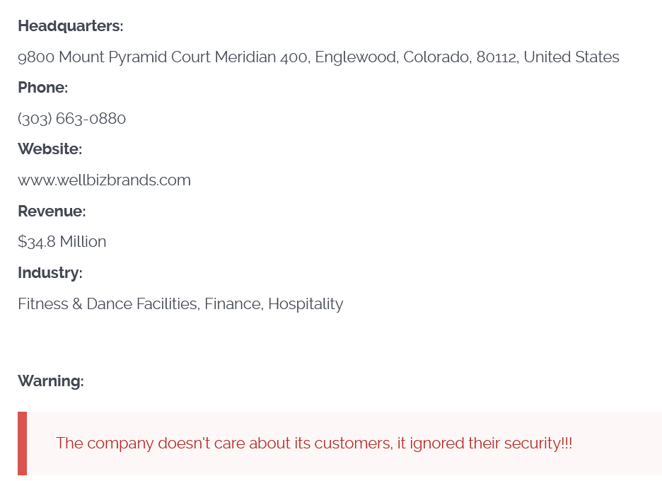 WellBiz Brands，Inc成为CL0P勒索软件的受害者