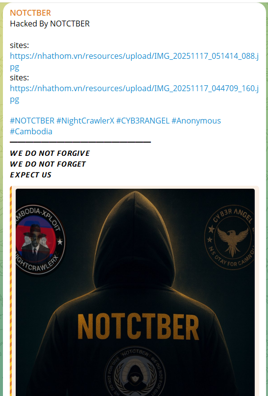 NOT-CTBER瞄准nhathom.vn网站