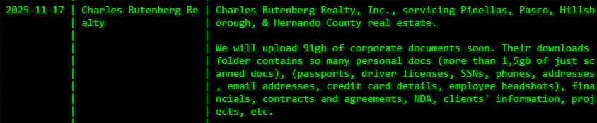 Charles Rutenberg Realty Inc.成为Akira勒索软件的受害者