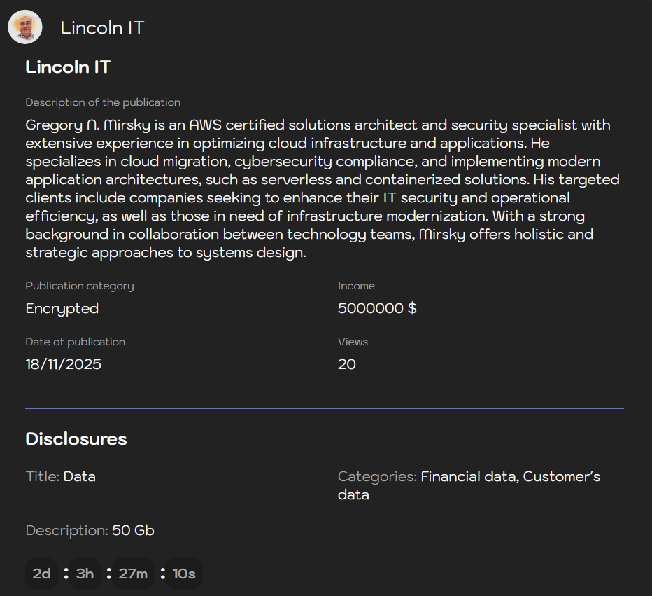 LincolnIT成为Sinobi勒索软件的受害者