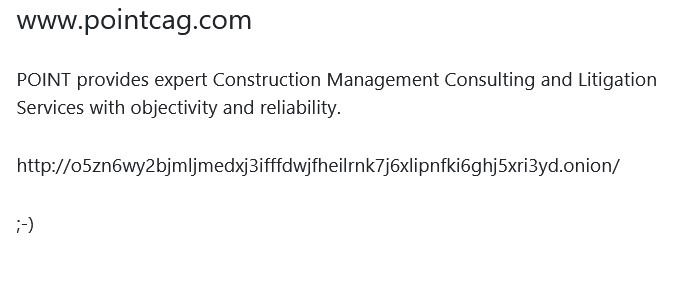 Point Construction Advisory Group成为Kraken勒索软件的受害者