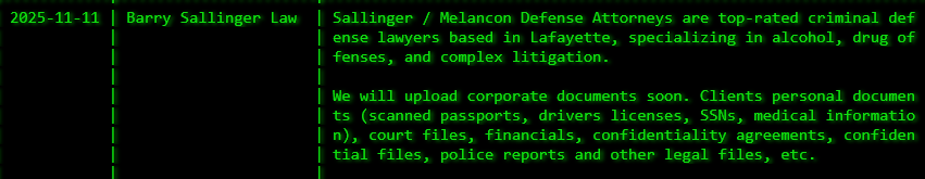 Barry Sallinger Law成为Akira勒索软件的受害者
