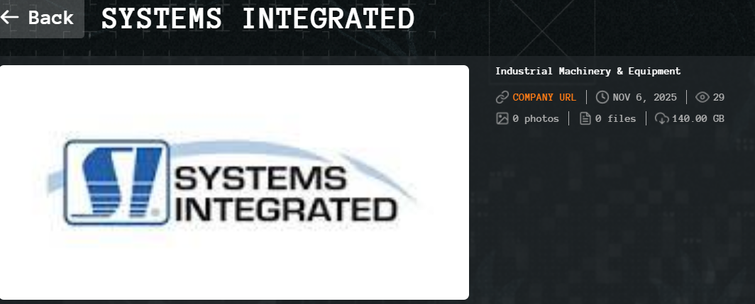 Systems Integrated成为Qilin勒索软件的受害者