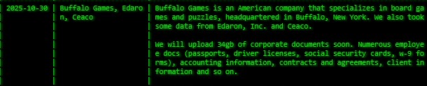 Buffalo Games成为akira勒索软件的受害者
