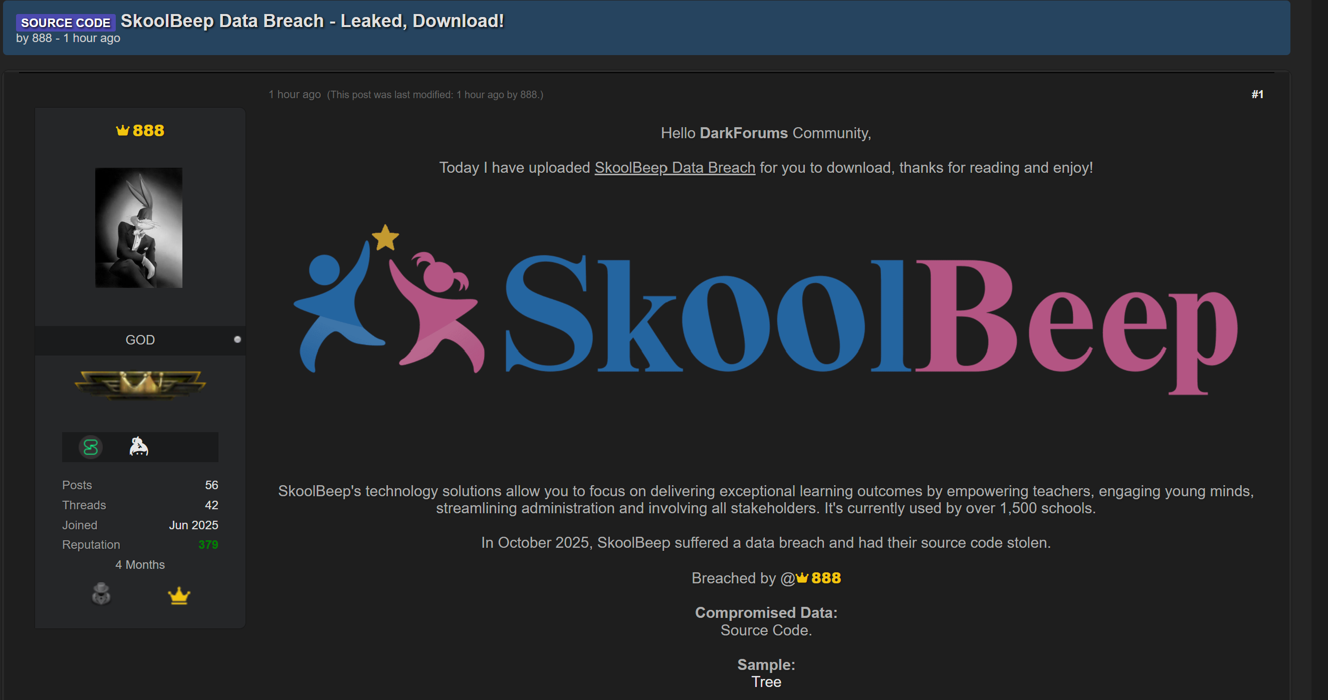 SkoolBeep涉嫌数据外泄