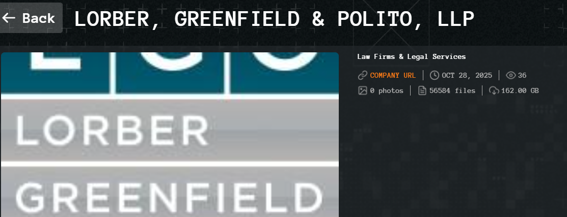 Lorber，Greenfield&Polito，LLP成为Qilin勒索软件的受害者