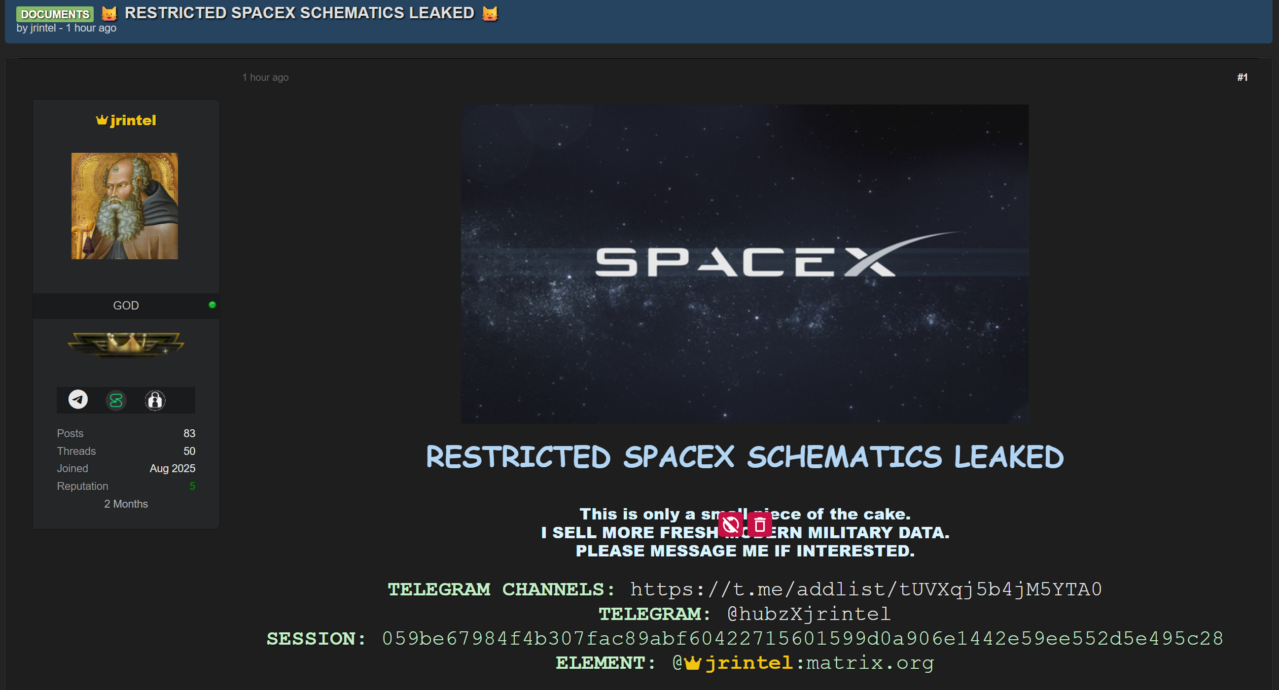SpaceX涉嫌数据外泄