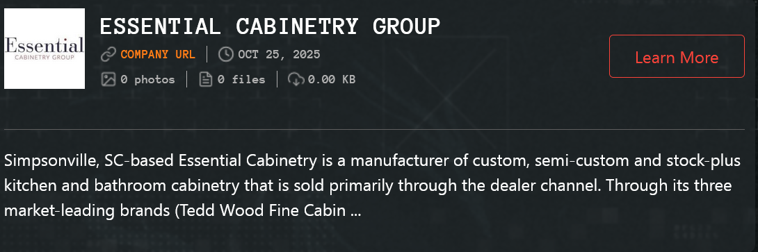 Essential Cabinetry Group成为Qilin勒索软件的受害者
