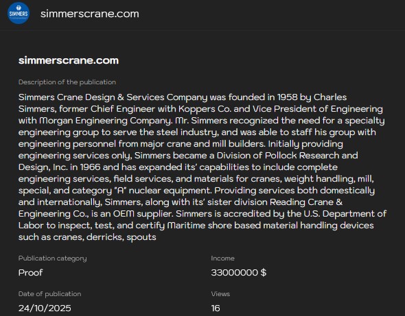 Simmers Crane Design&Services成为LYNX勒索软件的受害者