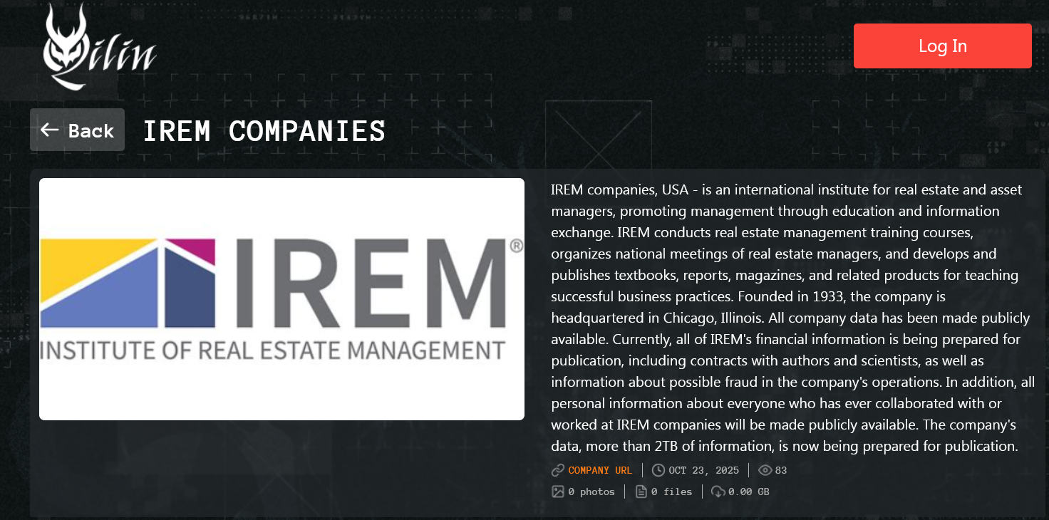 房地产管理协会(IREM)成为Qilin勒索软件的受害者