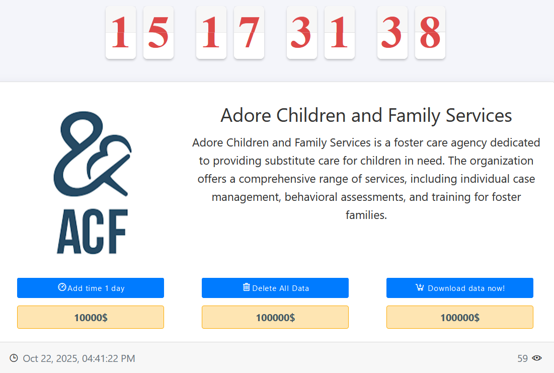 Adore Children&Family Services成为MEDUSA勒索软件的受害者