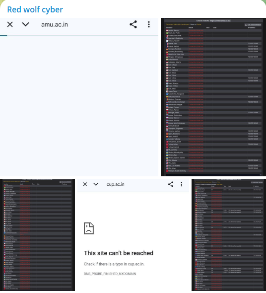Red狼cyber瞄准海得拉巴大学网站