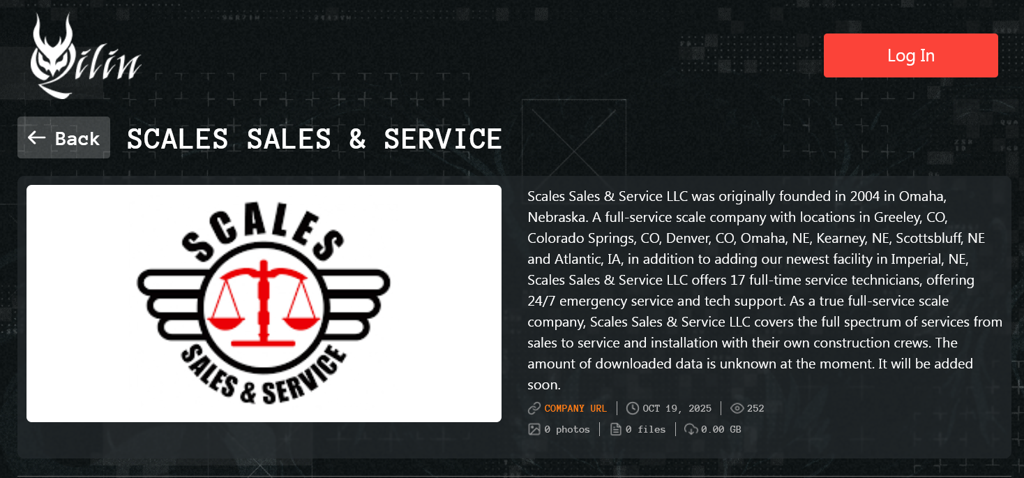 Scales Sales&Service成为Qilin勒索软件的受害者