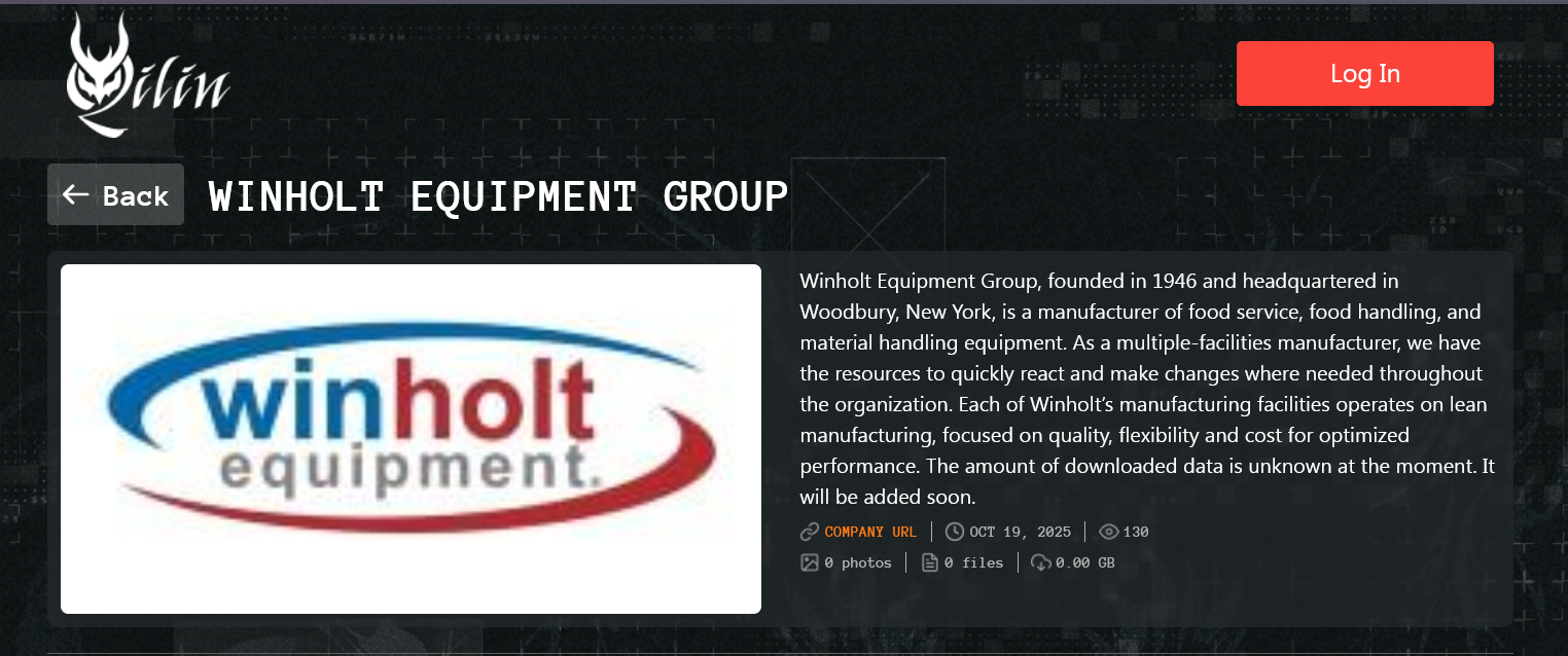 Winholt设备集团成为Qilin勒索软件的受害者