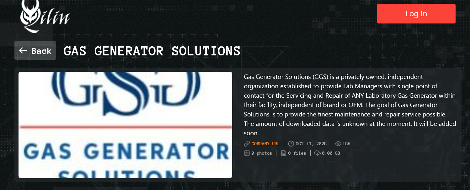 Gas Generator Solutions成为Qilin勒索软件的受害者