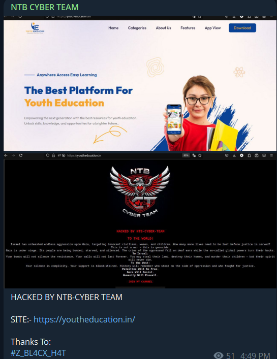 NTB CYBER TEAM瞄准青少年教育网站