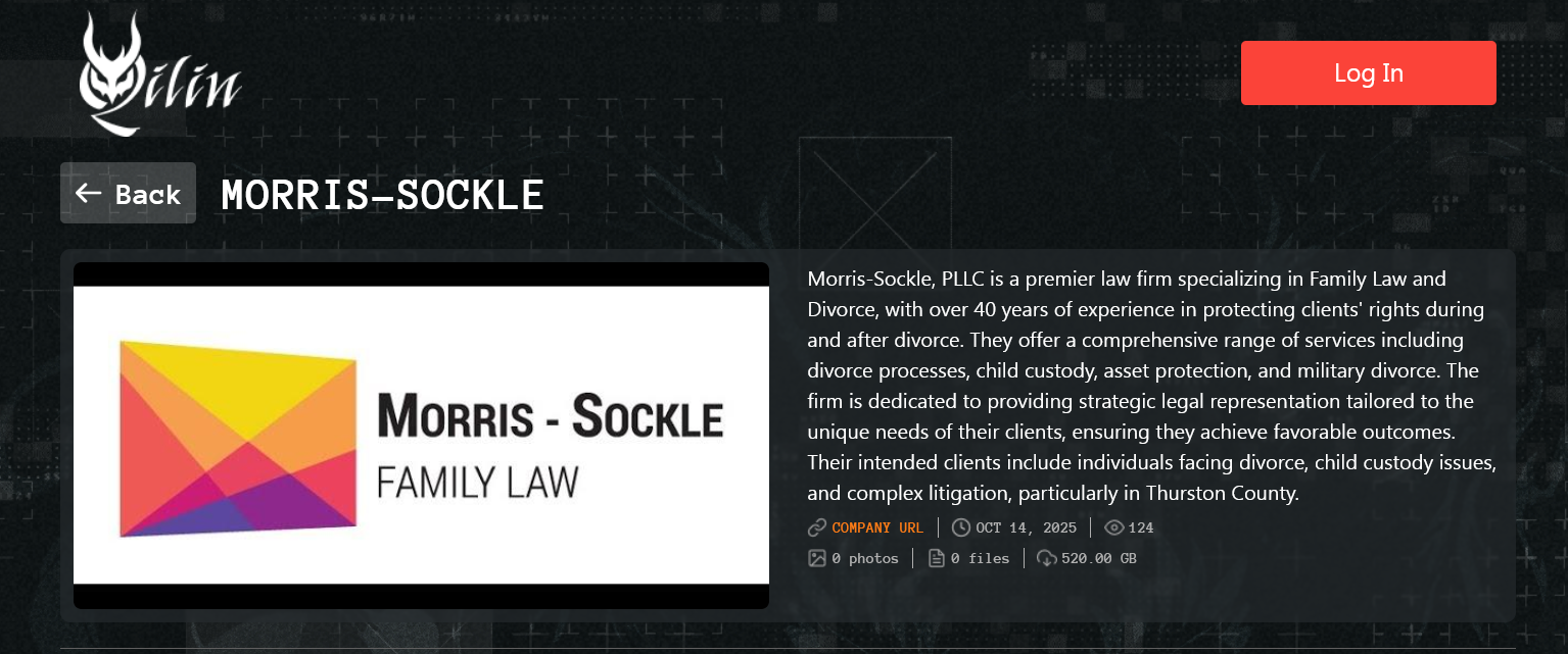 Morris-Sockle成为Qilin勒索软件的受害者