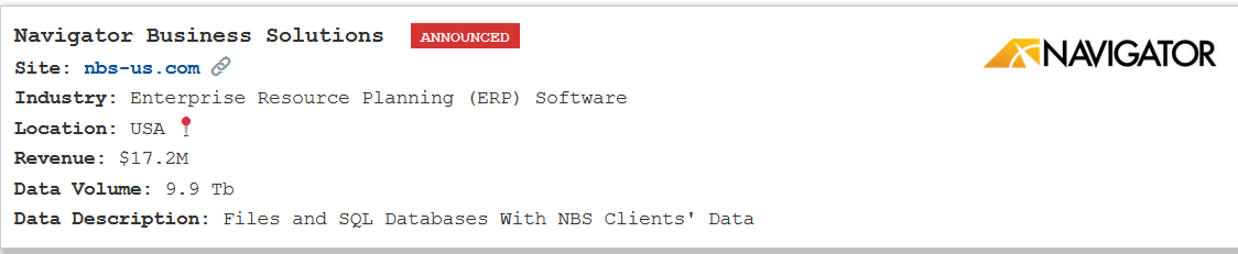 Navigator Business Solutions成为PEAR勒索软件的受害者