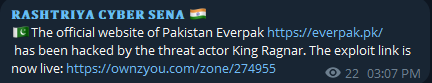 RASHTRIYA CYBER SENA瞄准EVERPAK网站
