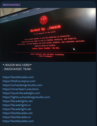 INDOHAXSEC瞄准Bestfacades网站