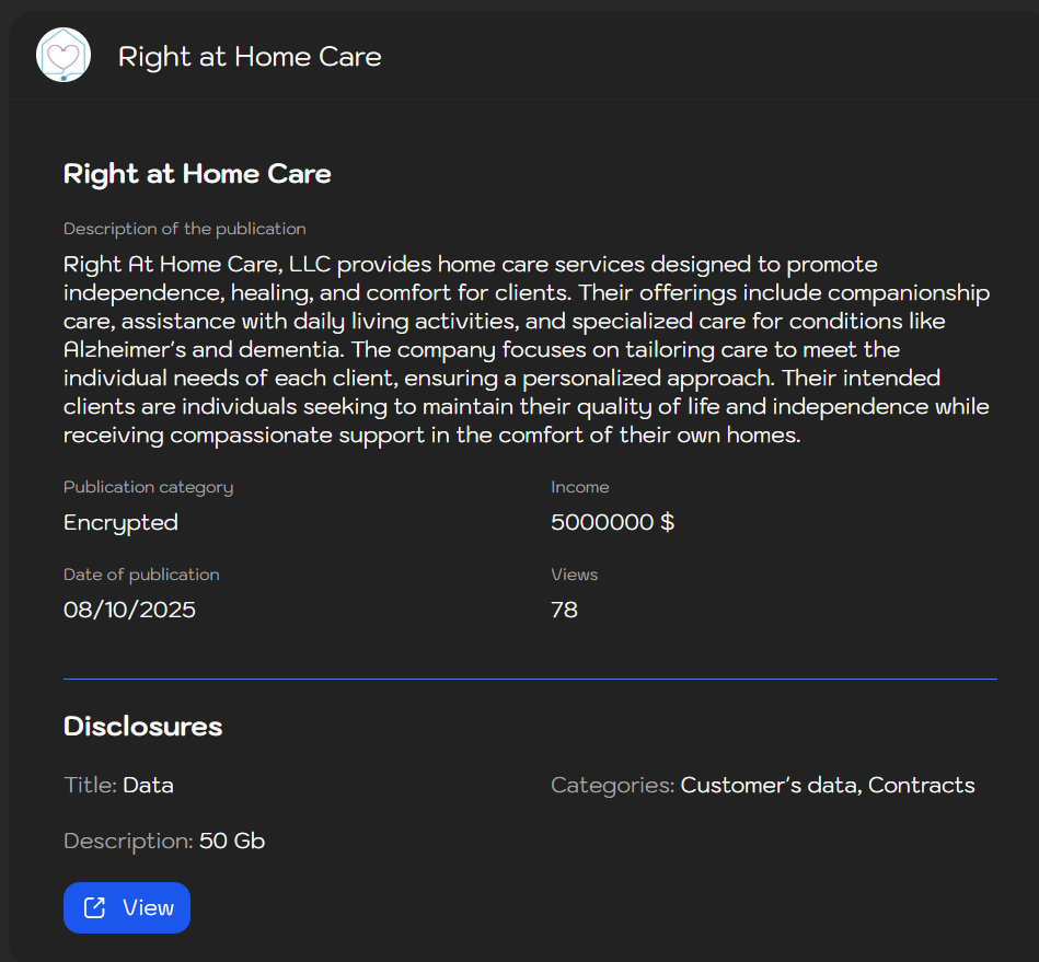 RIGHT AT HOME CARE，LLC成为sinobi勒索软件的受害者