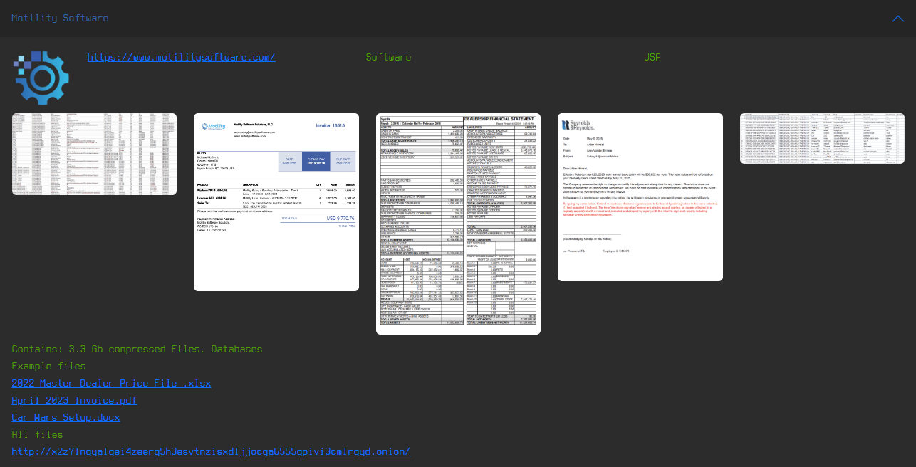 Motility Software Solutions涉嫌数据外泄