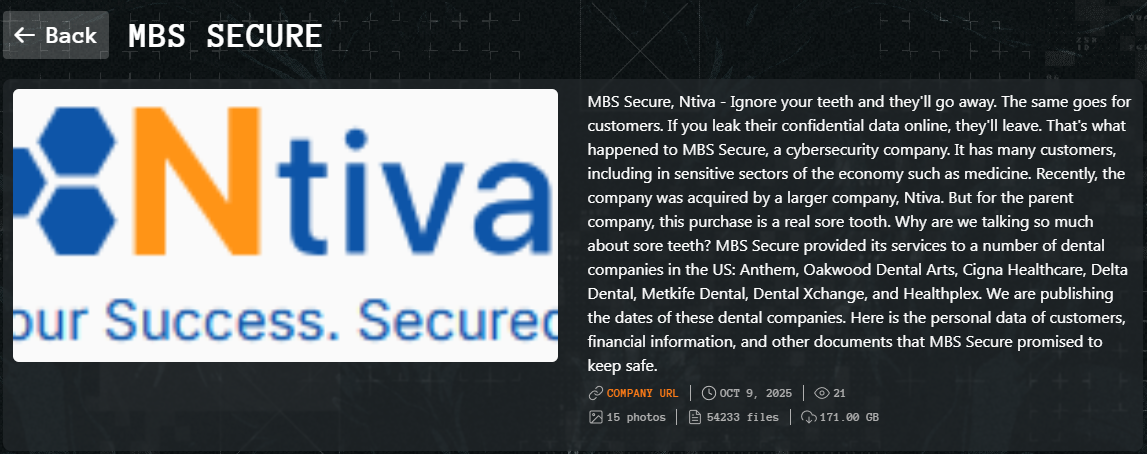 INC.Ntiva成为Qilin勒索软件的受害者