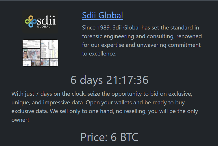 Sdii Global成为RHYSIDA勒索软件的受害者